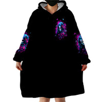 Witch Skull Wearable Blanket Hoodie I'm A Good Person But Don't Give Me A Reason To Show Evil Side - Wonder Print Shop