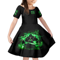 Reaper Skull Family Matching Short Sleeve Bodycon Dress and Hawaiian Shirt That Which Does Not Kill Me Should Run - Wonder Print Shop