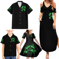 Reaper Skull Family Matching Summer Maxi Dress and Hawaiian Shirt That Which Does Not Kill Me Should Run - Wonder Print Shop