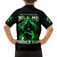 Reaper Skull Family Matching Tank Maxi Dress and Hawaiian Shirt That Which Does Not Kill Me Should Run - Wonder Print Shop
