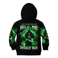 Reaper Skull Kid Hoodie That Which Does Not Kill Me Should Run - Wonder Print Shop