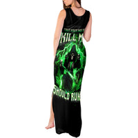 Reaper Skull Tank Maxi Dress That Which Does Not Kill Me Should Run - Wonder Print Shop