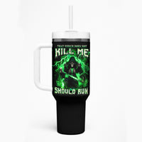 Reaper Skull Tumbler With Handle That Which Does Not Kill Me Should Run - Wonder Print Shop