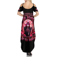 Witch Skull Family Matching Summer Maxi Dress and Hawaiian Shirt She Whispered Back Iam The Storm - Wonder Print Shop