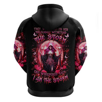 Witch Skull Hoodie She Whispered Back Iam The Storm - Wonder Print Shop