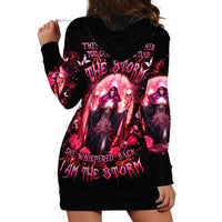 Witch Skull Hoodie Dress She Whispered Back Iam The Storm - Wonder Print Shop