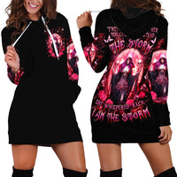 Witch Skull Hoodie Dress She Whispered Back Iam The Storm - Wonder Print Shop