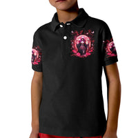Witch Skull Kid Polo Shirt She Whispered Back Iam The Storm - Wonder Print Shop
