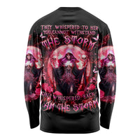 Witch Skull Long Sleeve Shirt She Whispered Back Iam The Storm - Wonder Print Shop