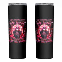 Witch Skull Skinny Tumbler She Whispered Back Iam The Storm - Wonder Print Shop