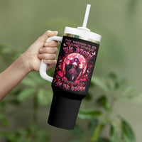 Witch Skull Tumbler With Handle She Whispered Back Iam The Storm - Wonder Print Shop