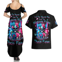Fairy Skull Couples Matching Summer Maxi Dress and Hawaiian Shirt Let Karma Handle Their Fate - Wonder Print Shop