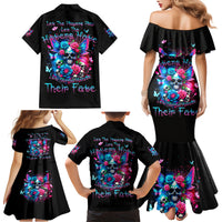 Fairy Skull Family Matching Mermaid Dress and Hawaiian Shirt Let Karma Handle Their Fate - Wonder Print Shop