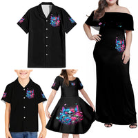 Fairy Skull Family Matching Off Shoulder Maxi Dress and Hawaiian Shirt Let Karma Handle Their Fate - Wonder Print Shop