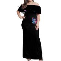 Fairy Skull Off Shoulder Maxi Dress Let Karma Handle Their Fate - Wonder Print Shop