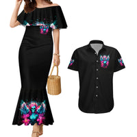 Witch Skull Couples Matching Mermaid Dress and Hawaiian Shirt The Good Girl In Me Got Tired Of The Bullshit - Wonder Print Shop