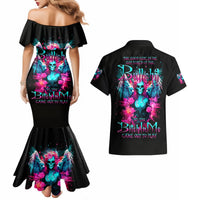 Witch Skull Couples Matching Mermaid Dress and Hawaiian Shirt The Good Girl In Me Got Tired Of The Bullshit - Wonder Print Shop