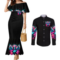 Witch Skull Couples Matching Mermaid Dress and Long Sleeve Button Shirt The Good Girl In Me Got Tired Of The Bullshit