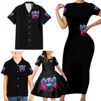 Witch Skull Family Matching Short Sleeve Bodycon Dress and Hawaiian Shirt The Good Girl In Me Got Tired Of The Bullshit - Wonder Print Shop