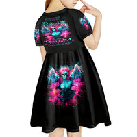 Witch Skull Kid Short Sleeve Dress The Good Girl In Me Got Tired Of The Bullshit - Wonder Print Shop