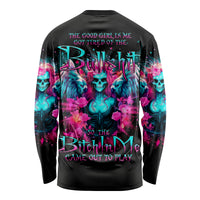 Witch Skull Long Sleeve Shirt The Good Girl In Me Got Tired Of The Bullshit - Wonder Print Shop