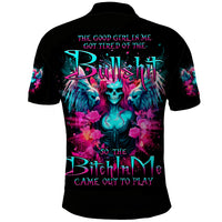 Witch Skull Polo Shirt The Good Girl In Me Got Tired Of The Bullshit - Wonder Print Shop