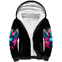 Witch Skull Sherpa Hoodie The Good Girl In Me Got Tired Of The Bullshit - Wonder Print Shop