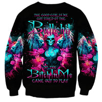 Witch Skull Sweatshirt The Good Girl In Me Got Tired Of The Bullshit - Wonder Print Shop
