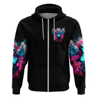 Witch Skull Zip Hoodie The Good Girl In Me Got Tired Of The Bullshit - Wonder Print Shop