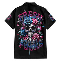 Rose Skull Hawaiian Shirt Fresh Out Of Fucks - Wonder Print Shop