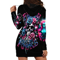 Rose Skull Hoodie Dress Fresh Out Of Fucks - Wonder Print Shop