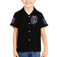 Rose Skull Kid Hawaiian Shirt Fresh Out Of Fucks - Wonder Print Shop