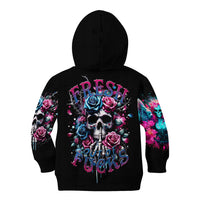 Rose Skull Kid Hoodie Fresh Out Of Fucks - Wonder Print Shop