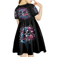 Rose Skull Kid Short Sleeve Dress Fresh Out Of Fucks - Wonder Print Shop