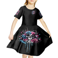 Rose Skull Kid Short Sleeve Dress Fresh Out Of Fucks - Wonder Print Shop