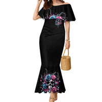 Rose Skull Mermaid Dress Fresh Out Of Fucks - Wonder Print Shop