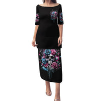 Rose Skull Puletasi Fresh Out Of Fucks - Wonder Print Shop