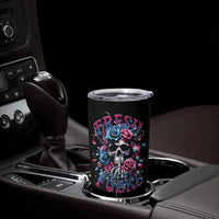 Rose Skull Tumbler Cup Fresh Out Of Fucks - Wonder Print Shop