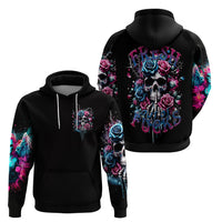 Rose Skull Zip Hoodie Fresh Out Of Fucks - Wonder Print Shop