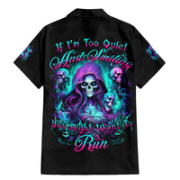 Witch Skull Family Matching Mermaid Dress and Hawaiian Shirt If I'm Too Quiet And Smiling You Might Want To Run - Wonder Print Shop