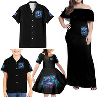 Witch Skull Family Matching Off Shoulder Maxi Dress and Hawaiian Shirt If I'm Too Quiet And Smiling You Might Want To Run - Wonder Print Shop