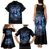 Witch Skull Family Matching Tank Maxi Dress and Hawaiian Shirt If I'm Too Quiet And Smiling You Might Want To Run - Wonder Print Shop
