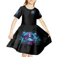 Witch Skull Kid Short Sleeve Dress If I'm Too Quiet And Smiling You Might Want To Run - Wonder Print Shop