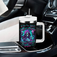 Witch Skull Tumbler With Handle If I'm Too Quiet And Smiling You Might Want To Run - Wonder Print Shop