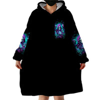 Witch Skull Wearable Blanket Hoodie If I'm Too Quiet And Smiling You Might Want To Run - Wonder Print Shop