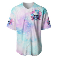 Flower Skull Baseball Jersey I'm Not Anti-Social I'm Just Not User Friendly - Wonder Print Shop