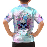 Flower Skull Family Matching Off Shoulder Short Dress and Hawaiian Shirt I'm Not Anti-Social I'm Just Not User Friendly - Wonder Print Shop