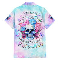 Flower Skull Family Matching Puletasi and Hawaiian Shirt I'm Not Anti-Social I'm Just Not User Friendly - Wonder Print Shop