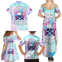 Flower Skull Family Matching Summer Maxi Dress and Hawaiian Shirt I'm Not Anti-Social I'm Just Not User Friendly - Wonder Print Shop