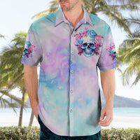 Flower Skull Hawaiian Shirt I'm Not Anti-Social I'm Just Not User Friendly - Wonder Print Shop